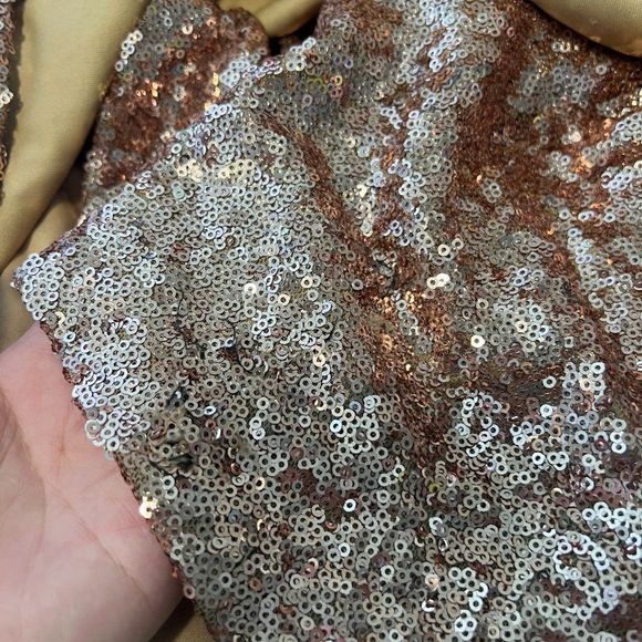 LF Evie Sequin Mini Rose Gold Dress Size Small - Picture 4 of 6